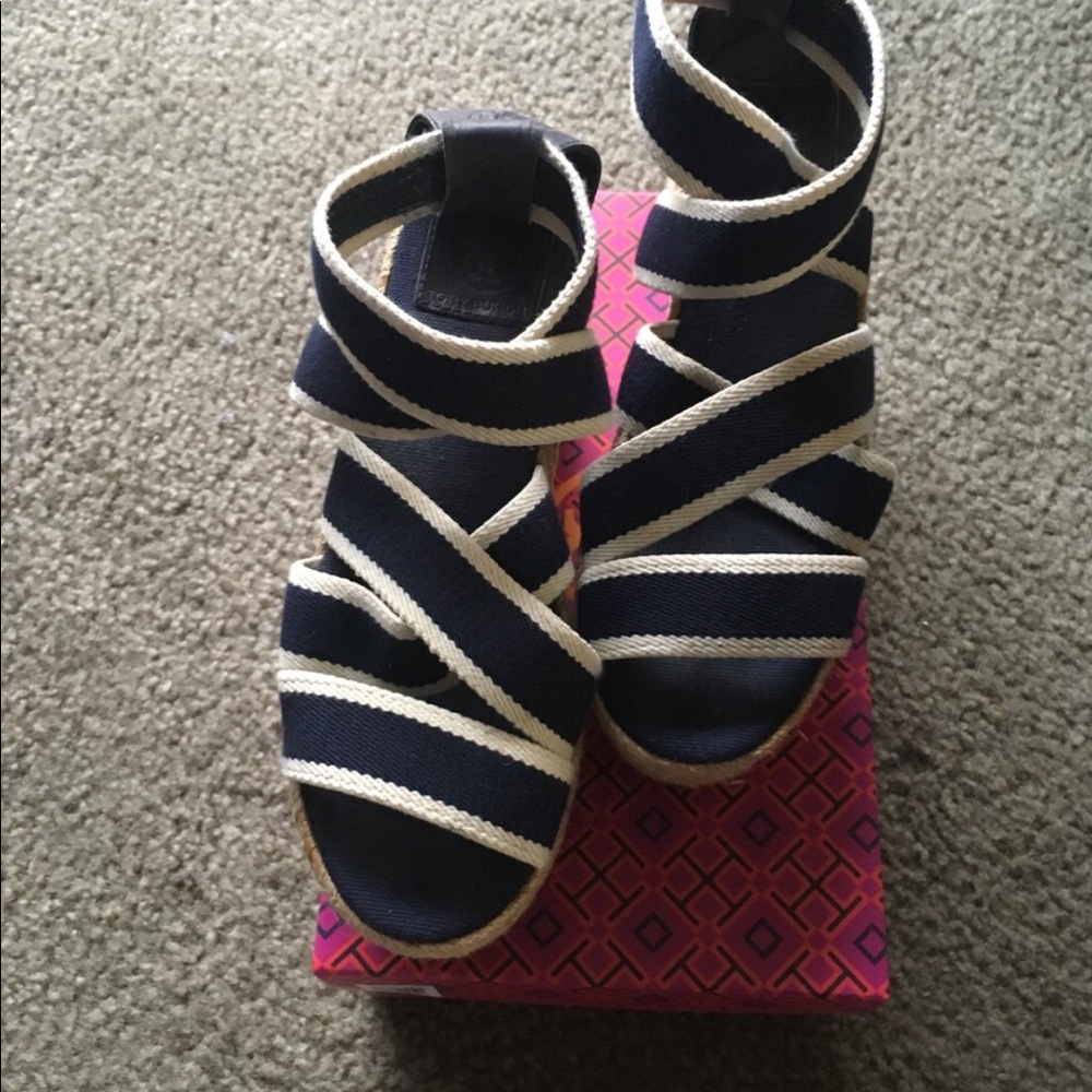 Tory Burch Espadrilles Wedges 100% Authentic